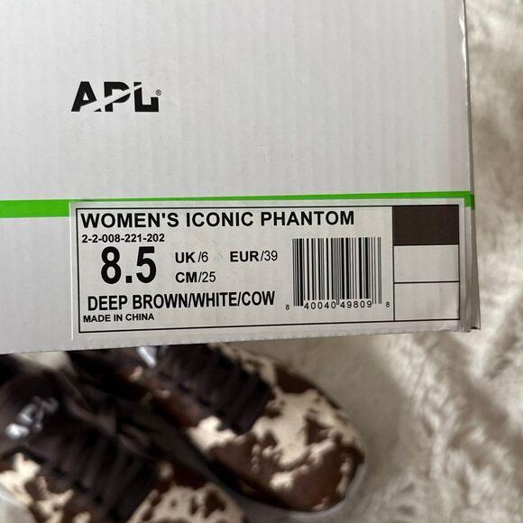 APL Women’s Iconic Phantom in Deep Brown/White/Cow Size 8.5 - Picture 3 of 9